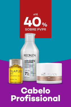 Produtos de Cabelo Profissional com destaque promocional de até 40% sobre preço de Venda ao Público Recomendado